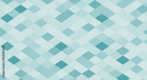 Teal and white geometric pattern with diamond shapes seamless background texture