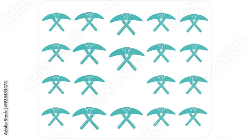 Colorful geometric shapes arranged in a structured grid pattern with varying sizes and orientations Vector