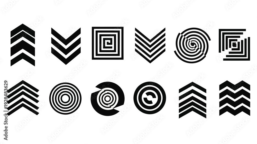 Obraz premium Historical and stylized military rank insignia and decorative badges collection Vector