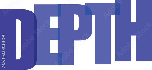Depth typography vector