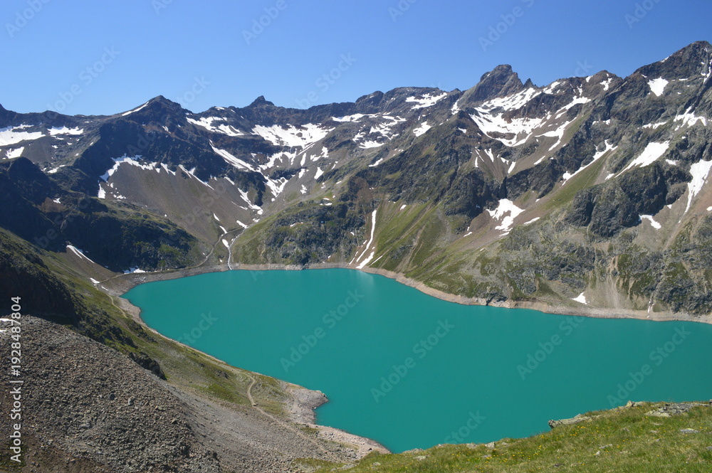 Obraz premium Speicher Finstertal Reservoir in Sellrain Valley Austria