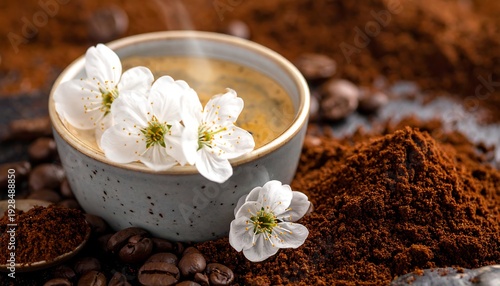 Coffee and Flowers - Aromatic Blend of Beauty and Flavor.