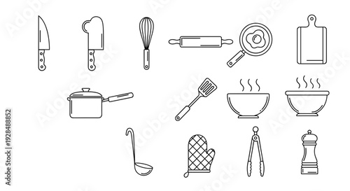 Kitchen Utensils and Cooking Essentials.