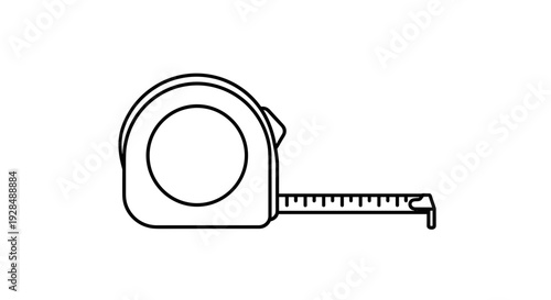Tape Measure Illustration Simple Design.