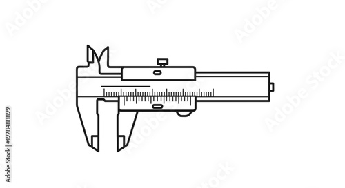 Vernier Caliper Precision Measuring Instrument.