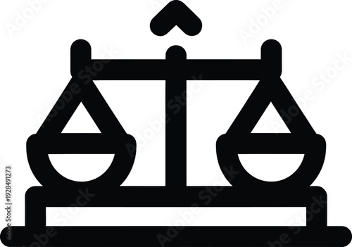 The scales of justice are balanced with a heart on top wqe 51