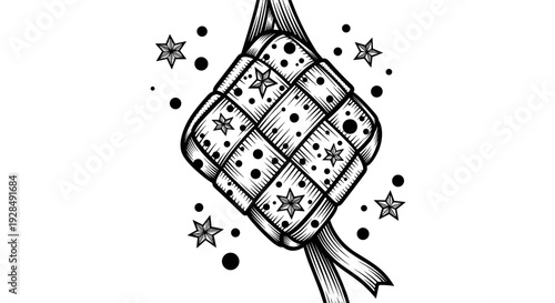 Decorative Christmas Advent Calendar Hanging Ribbon.