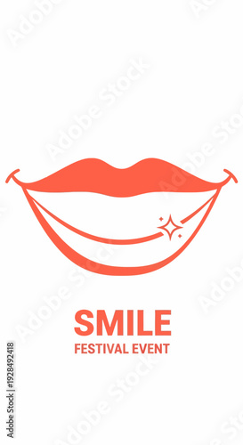 A Cheerful Illustration for a Smile Festival Event, Bright and Engaging Design