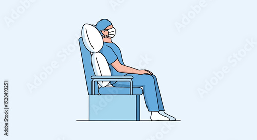 A Medical Professional Resting Comfortably While Seated In The Examining Chair