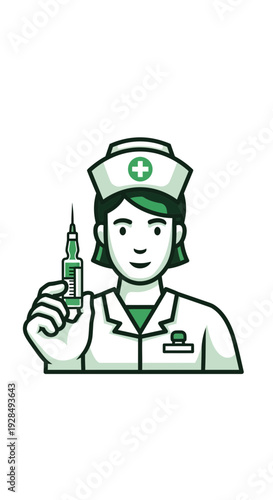 A Nurse Holding a Syringe in a Medical Setting, Offering Healthcare Services to Patients