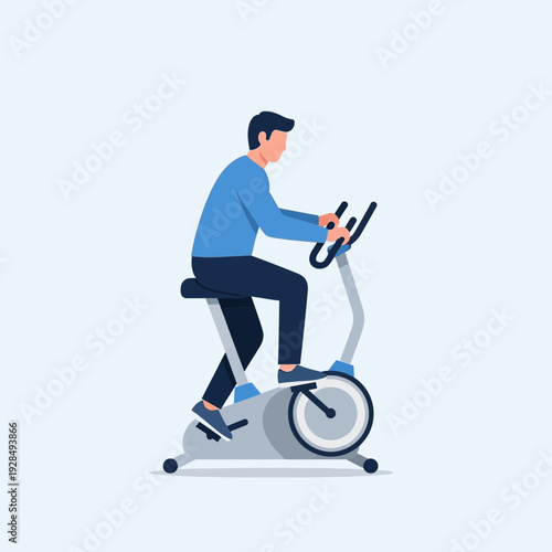 A Person Engaging in Cardio Activity on an Exercise Bike During a Workout Session