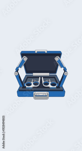 A Suitcase Displaying Binoculars, Representing Exploration, Discovery, and Strategic Observation