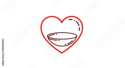 A Symbolic Representation Of Culinary Affection In A Simple And Charming Heart Shape Design