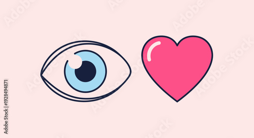 A Visual Representation of Love and Perception in Modern Graphic Style