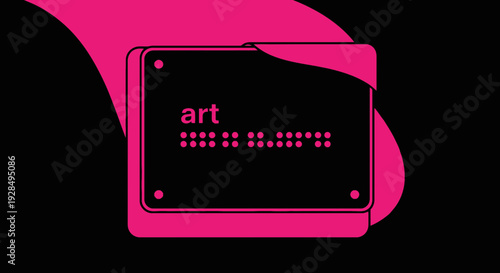 Abstract Artistic Visual Representation Of Braille In Contemporary Digital Design