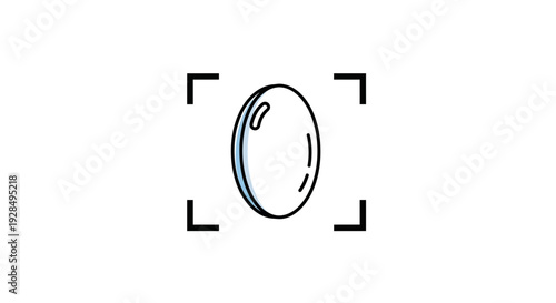Abstract Concept Depicting An Oval Shape Within A Rectangular Focus Frame Design