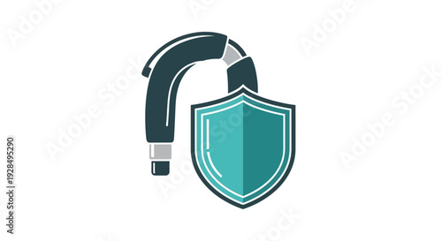 Abstract Concept of Security and Protection Depicted in a Modern and Minimalist Design