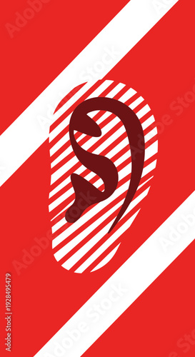 Abstract Ear Design: A Unique Graphic Depicting Sound Perception And Auditory Aesthetics
