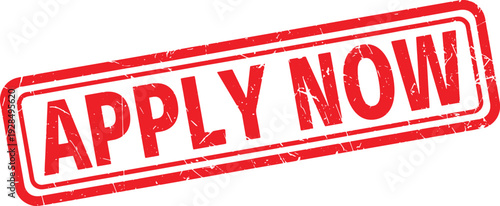 APPLY NOW red rubber stamp