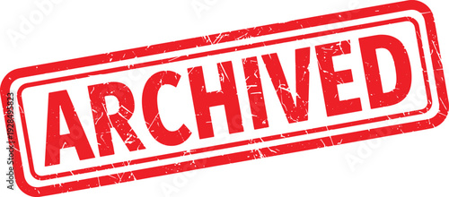 ARCHIVED red rubber stamp text