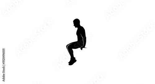 Silhouette of a Person Sitting in a Reflective Pose