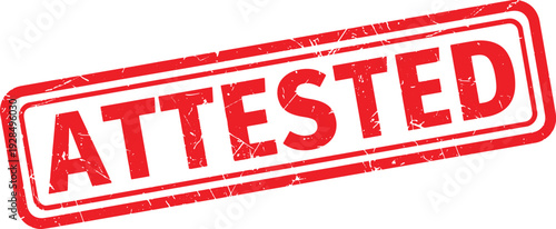 ATTESTED red rubber stamp text