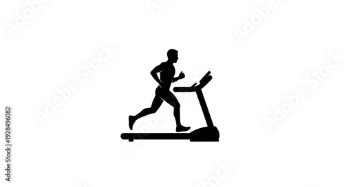 Person Running on Treadmill for Fitness and Exercise