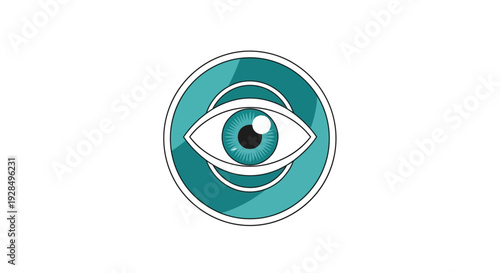 Abstract Eye Logo Depicting Awareness and Surveillance, Modern and Trendy Design