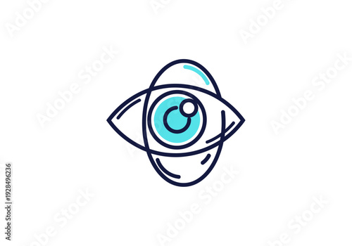 Abstract Eye Logo Depicting Vision, Perception, And Focus In A Modern Minimalist Style