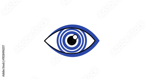 Abstract Eye Logo Depicting Vision, Perception, and Insight on White Background