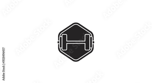 Minimalist Dumbbell Icon for Fitness and Workout