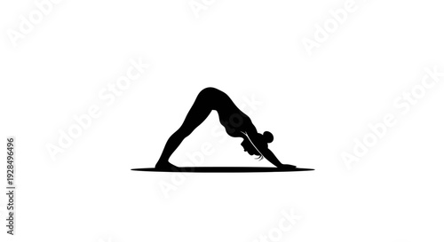 Silhouette of Person Doing Yoga Balance Pose on Ground