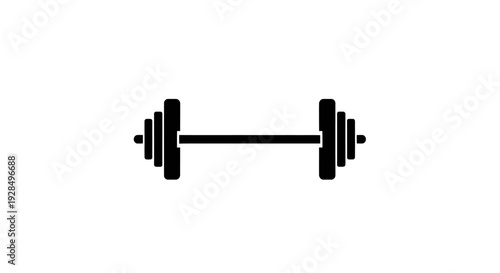 Simple Barbell Icon for Fitness and Gym Applications
