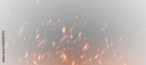 Fotografie Fire, smoldering embers, and sparks from a campfire scattering in the wind
