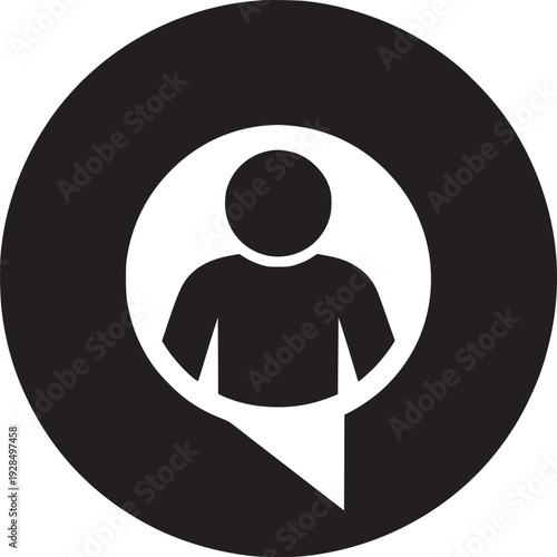 Find people online easily with this modern profile icon for social media or team directory designs