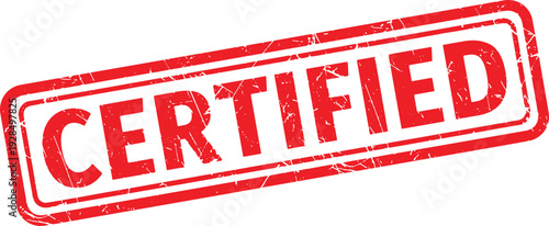 CERTIFIED red rubber stamp text