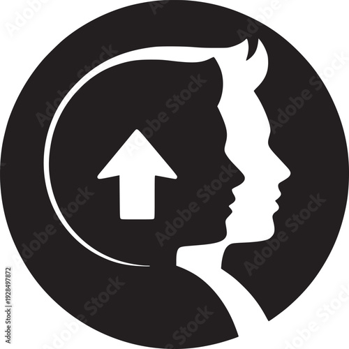 Unlock your potential with innovative thinking and personal growth illustrated here in bold monochrome