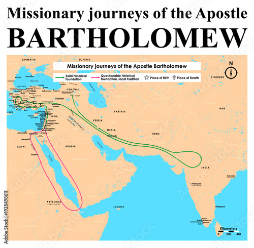 Missionary journeys of the Apostle Bartholomew