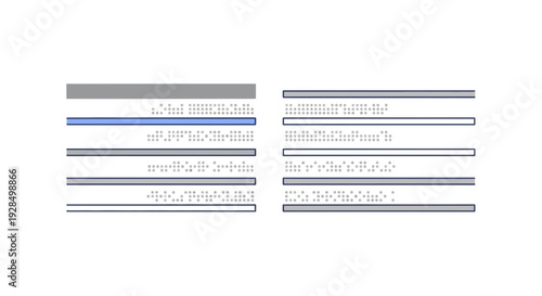 Abstract Geometric Composition of Braille Symbols and Parallel Lines Design Concept