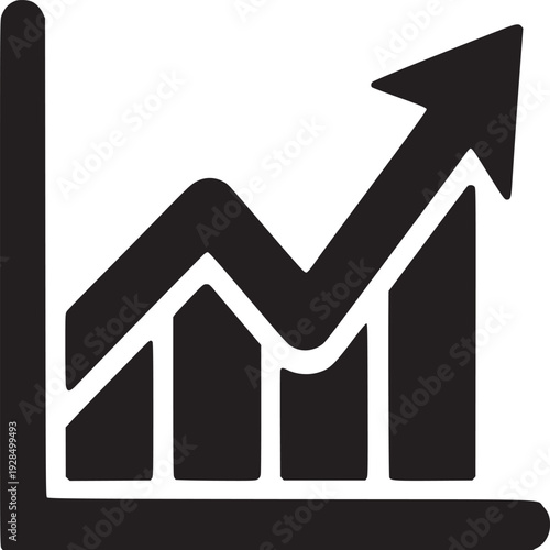 Dramatic growth chart showcasing positive business trends and upward momentum for financial success
