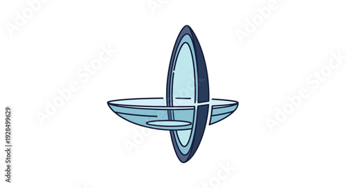 Abstract Illustration of Intersecting Elliptical Shapes Suggesting Conceptual Design