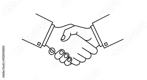 handshake illustration, business agreement, partnership concept, deal