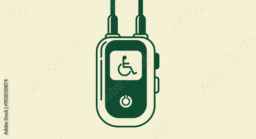 Accessible Communication Device Illustrative Concept Showing Mobility Assistance Support
