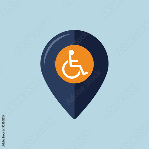 Accessible Location Icon: Navigate to Designated Handicap-Friendly Areas with Ease and Guidance