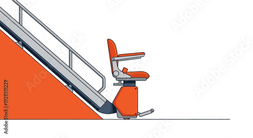 Accessible Lift Ascending Stairs Depicting Modern Architectural Design And Engineering