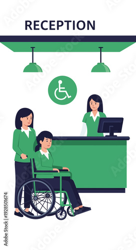 Accessible Reception: Inclusive Assistance And Welcoming Service In Medical Facility