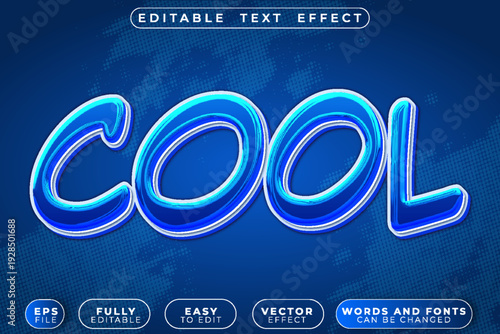 Cool Chill Trendy Stylish Fresh Vector Fully Editable Smart Object Text Effect