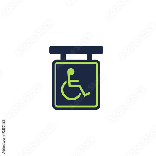Accessible Signage: Modern Symbol Depicting Disability Access and Inclusion for All Individuals