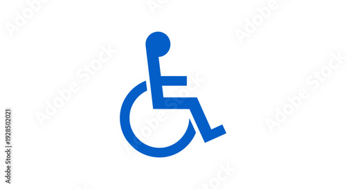 Accessible Symbol Depicting Person Using Wheelchair On White Backdrop