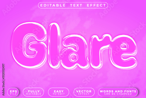Glare Shine Radiance Vector Fully Editable Smart Object Text Effect